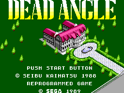 Dead Angle (USA, Europe) Title Screen